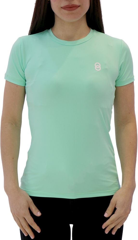 Camiseta Joog Basica Small Logo Verde Aqua Feminina
