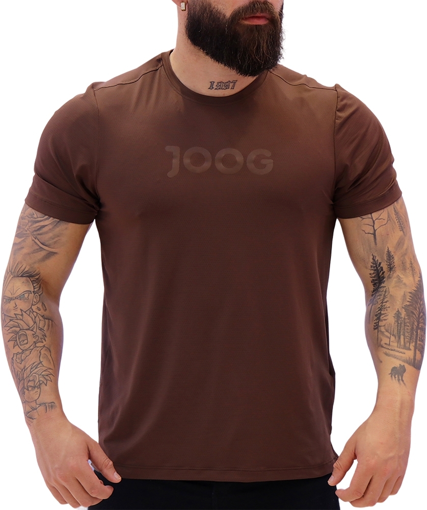 Camiseta Joog Basica Poliamida Marrom Masculina