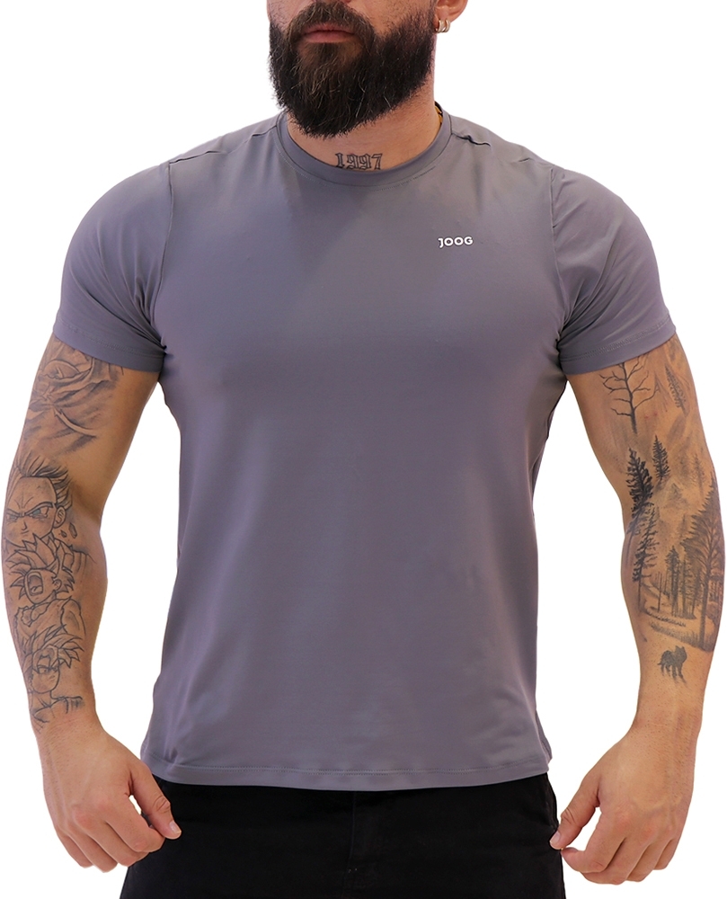 Camiseta Joog Basica Cinza chumbo Masculina