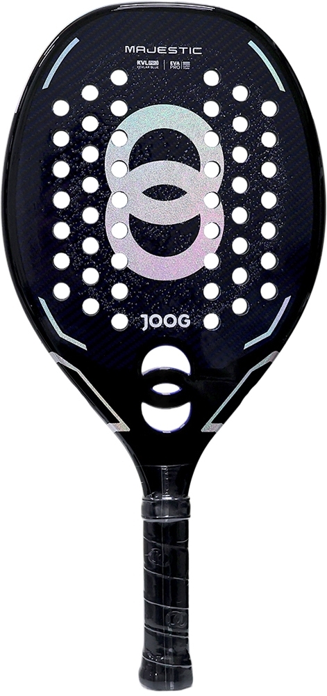 Raquete de Beach Tennis Joog Majestic KVL Pro Kevlar Blue EVA Pro - Preto/Prata