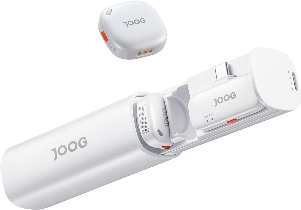 Microfone sem fio para smartphone Joog MicPro VX1 USB-C - Branco
