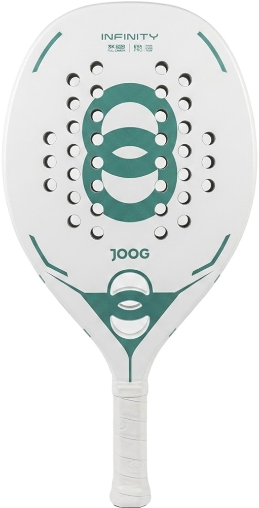 Raquete Beach Tennis Joog Infinity 3K Pro EVA Pro Branco/Verde