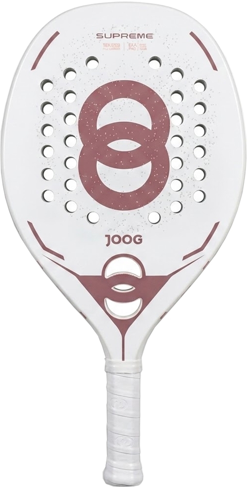 Raquete Beach Tennis Joog Supreme 18K Pro EVA Pro Branco/Rosa