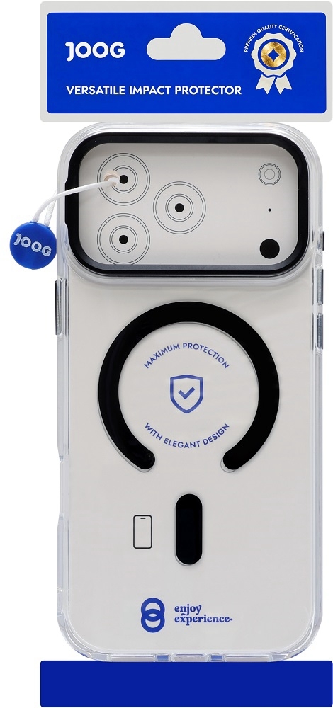 Capa Híbrida Joog com Suporte para iPhone 18 Pro Max Black - Compatível com MagSafe