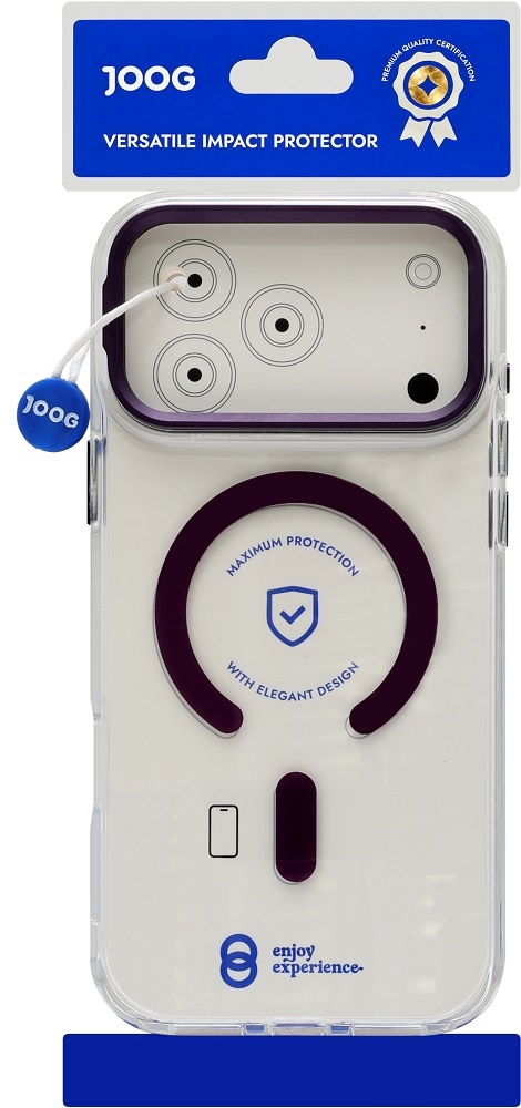 Capa Híbrida Joog com Suporte para iPhone 18 Pro Max Purple - Compatível com MagSafe